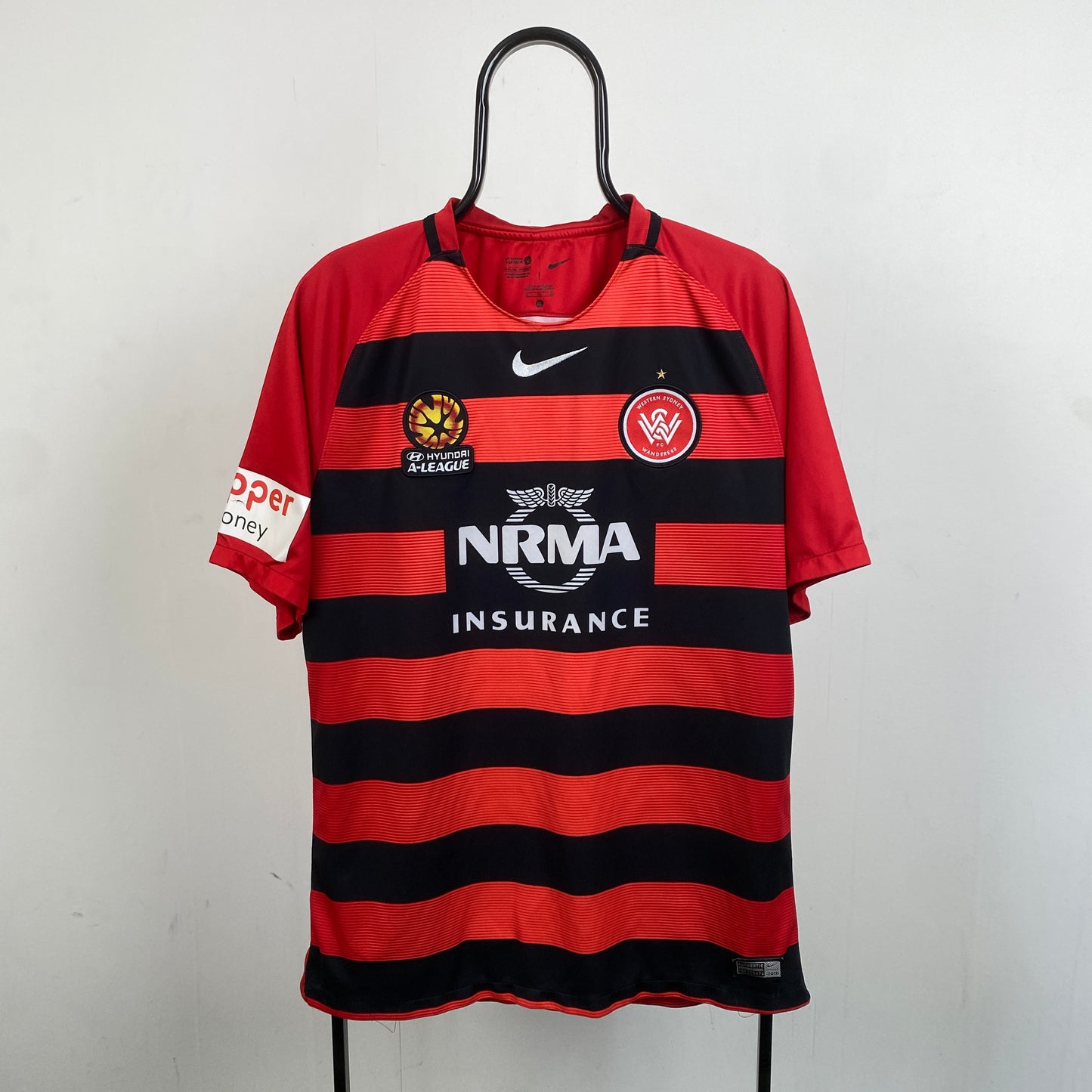 00s Nike Western Sydney Wanderers Football Shirt T-Shirt Red XL