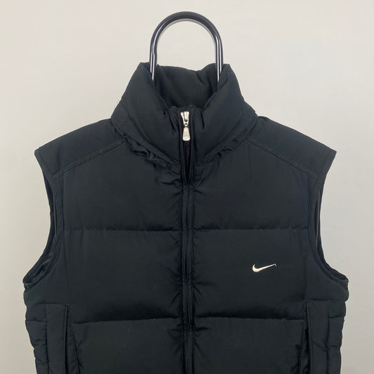 00s Nike Puffer Gilet Jacket Black Small