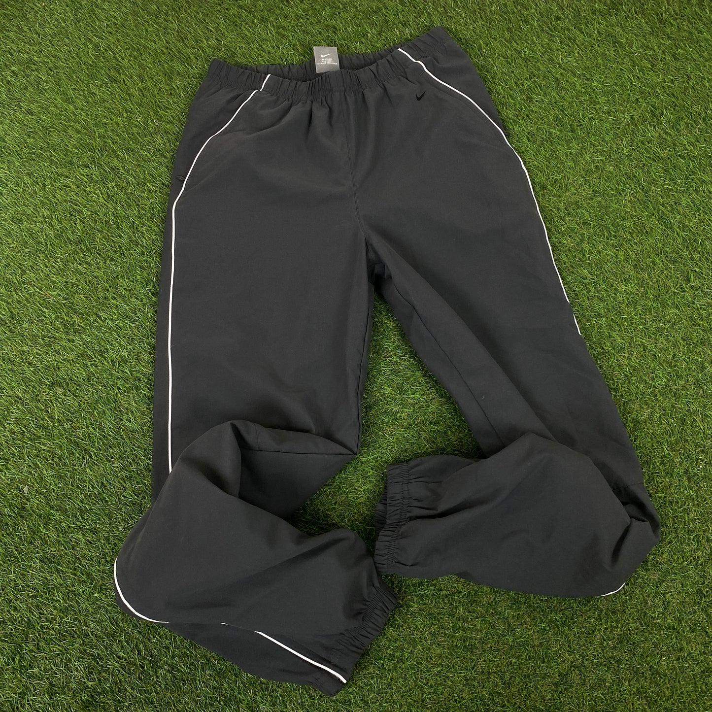 00s Nike Piping Tracksuit Jacket + Joggers Set Grey Womens Large