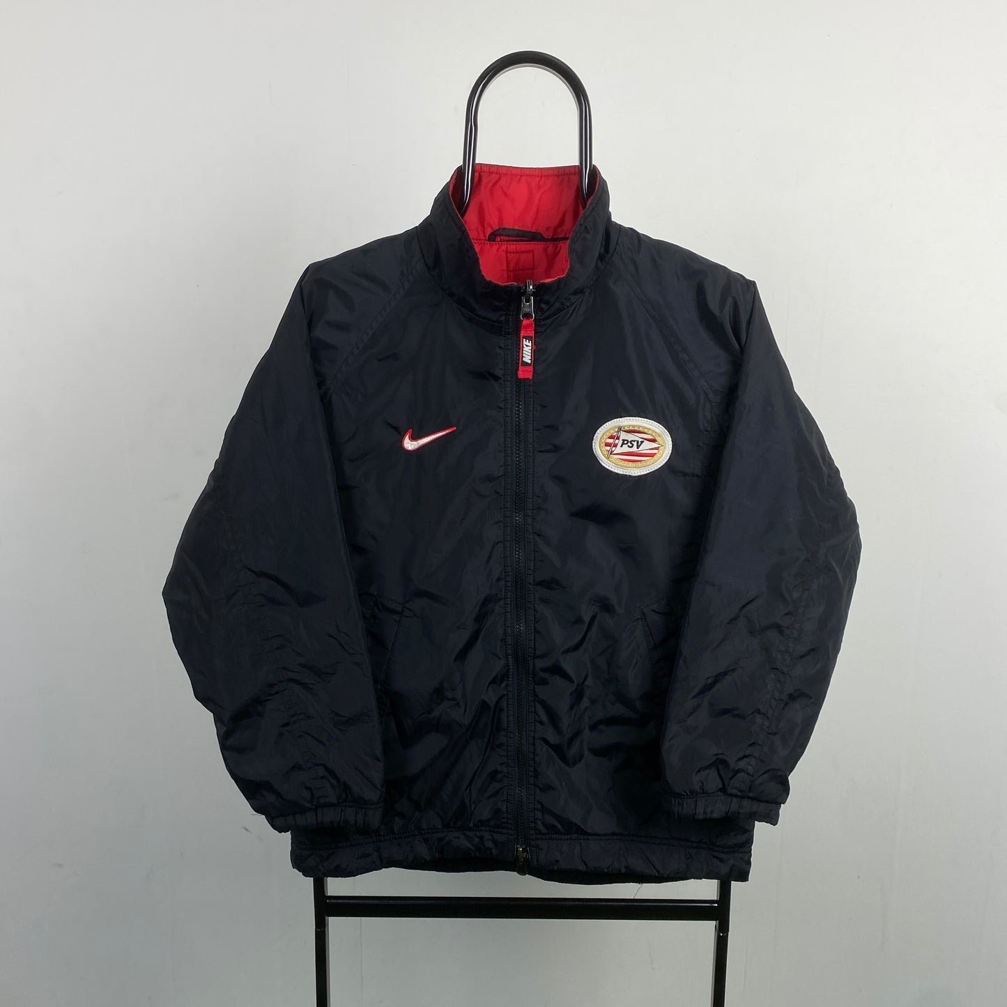 90s Nike Reversible PSV Coat Jacket Black Small