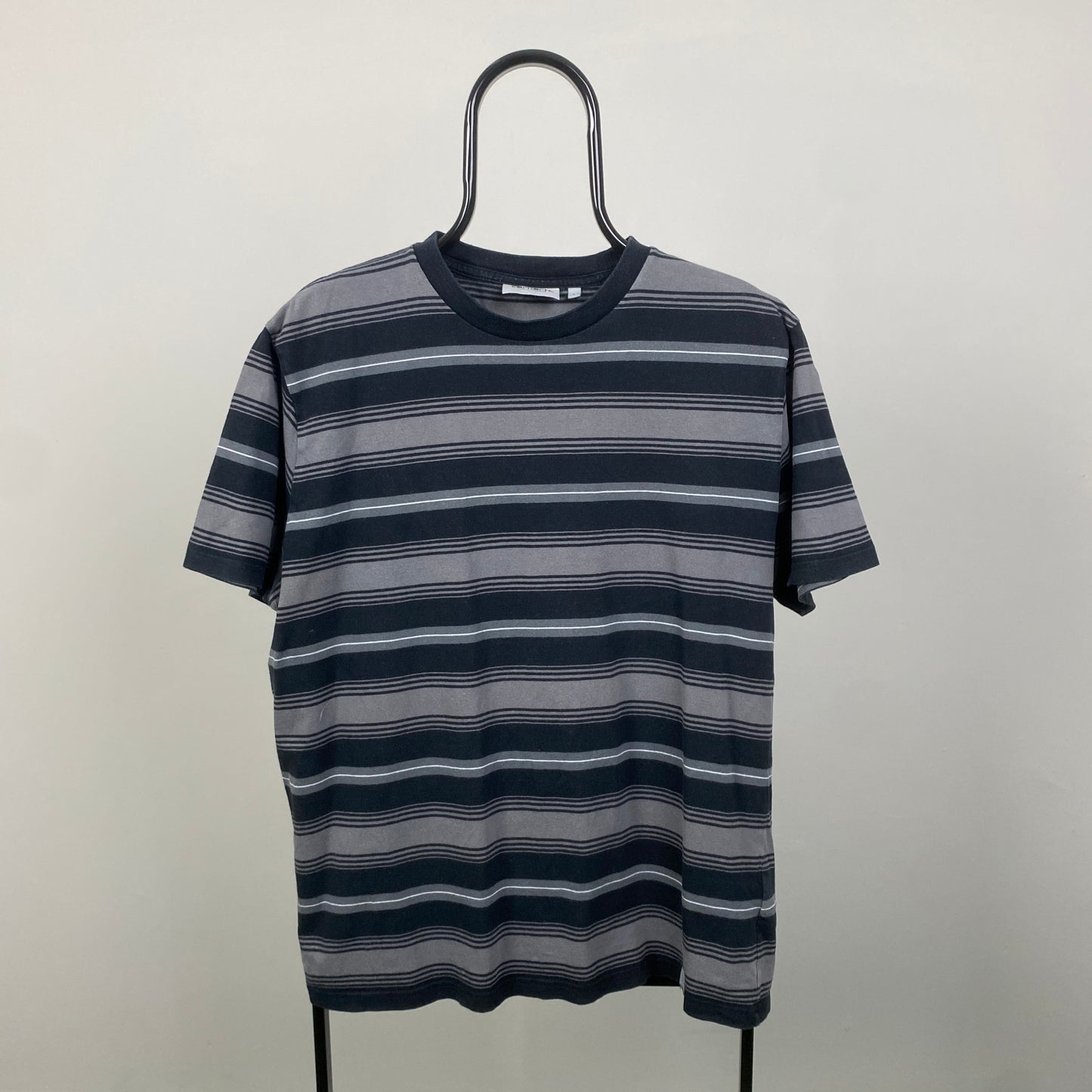 00s Carhartt Striped T-Shirt Black Large