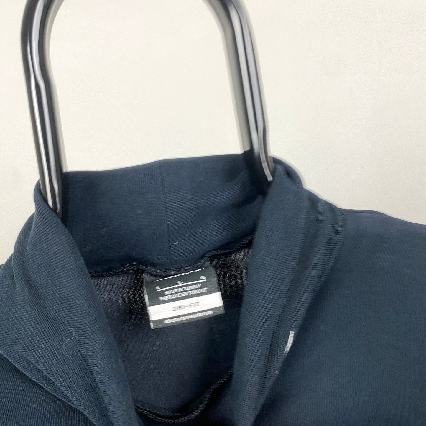 00s Nike Roll Neck Sweatshirt Black Large