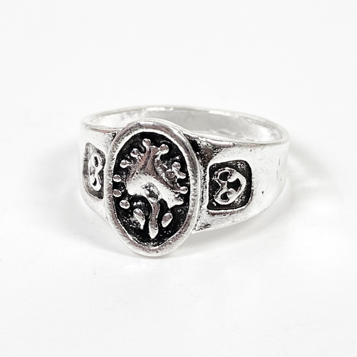 Retro Vintage Signet Ring Silver