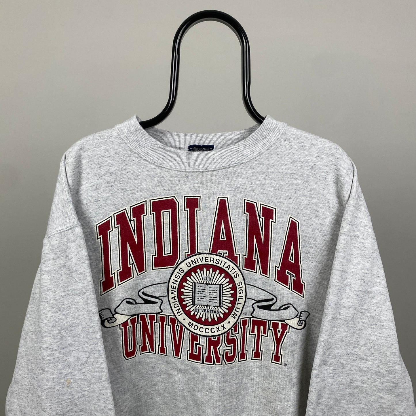 Retro 00s Indiana University Sweatshirt Grey XL
