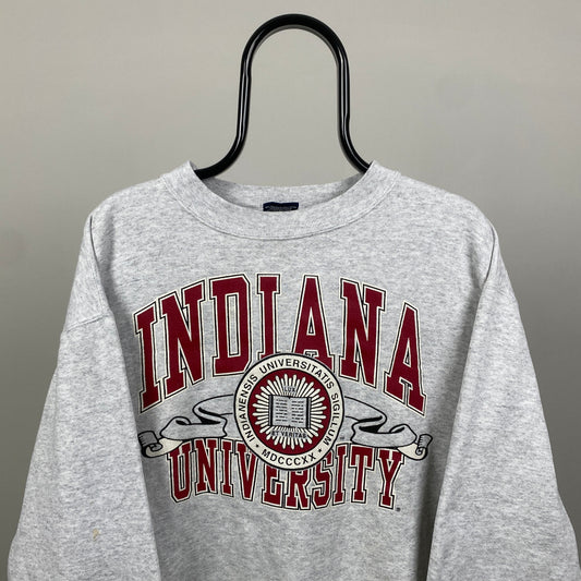 Retro 00s Indiana University Sweatshirt Grey XL