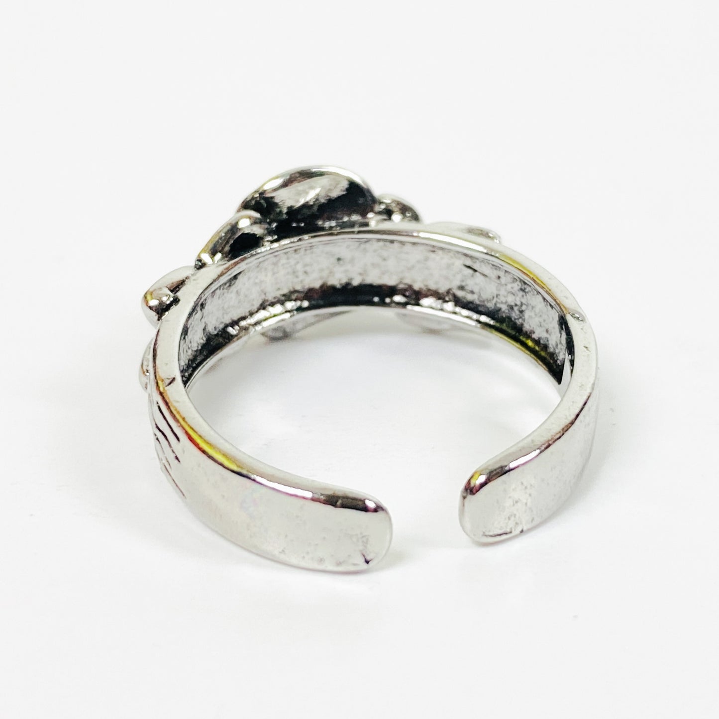 Rose Adjustable Ring Silver
