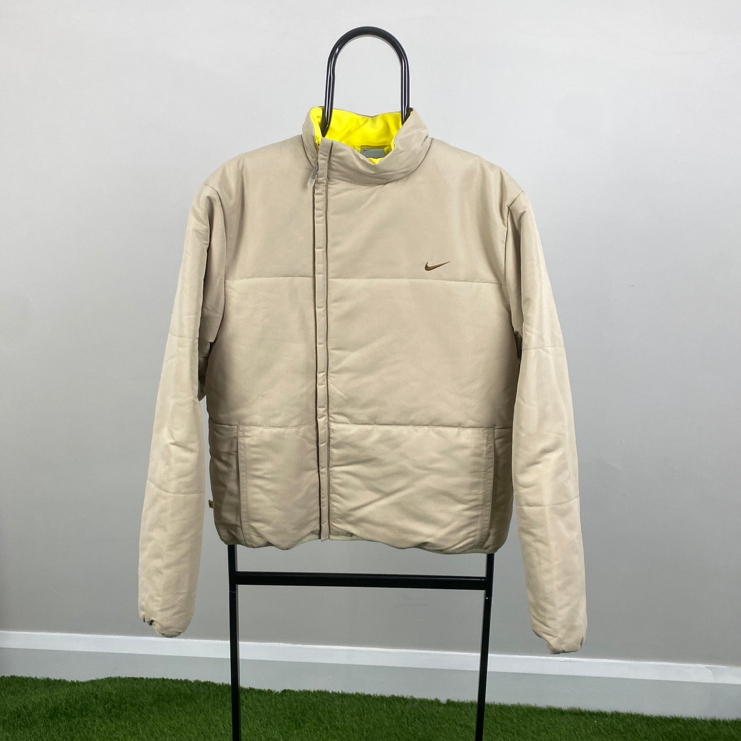 00s Nike Side Zip Puffer Jacket Brown Womens Large