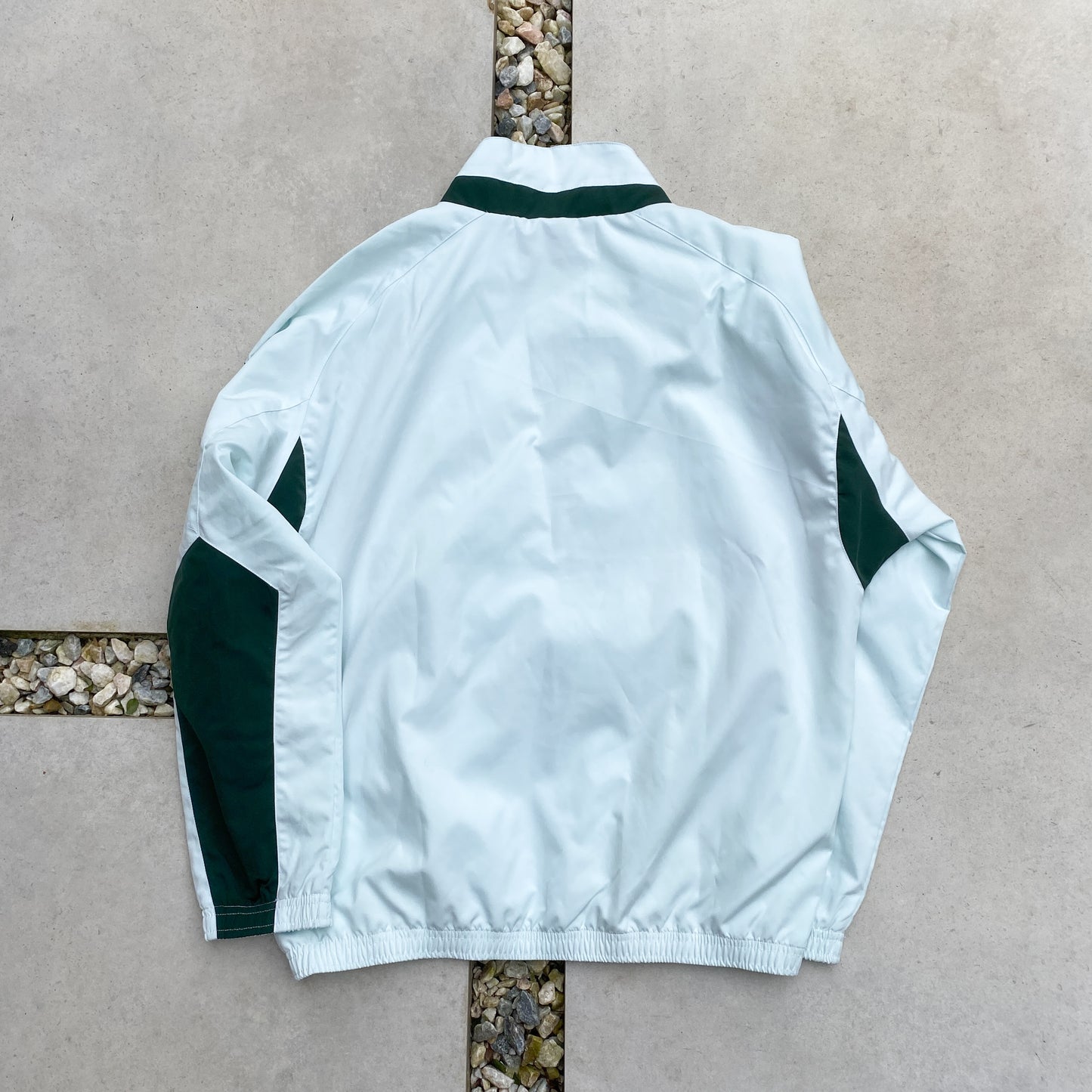 90s Nike Brazil Windbreaker Jacket Pale Green Medium