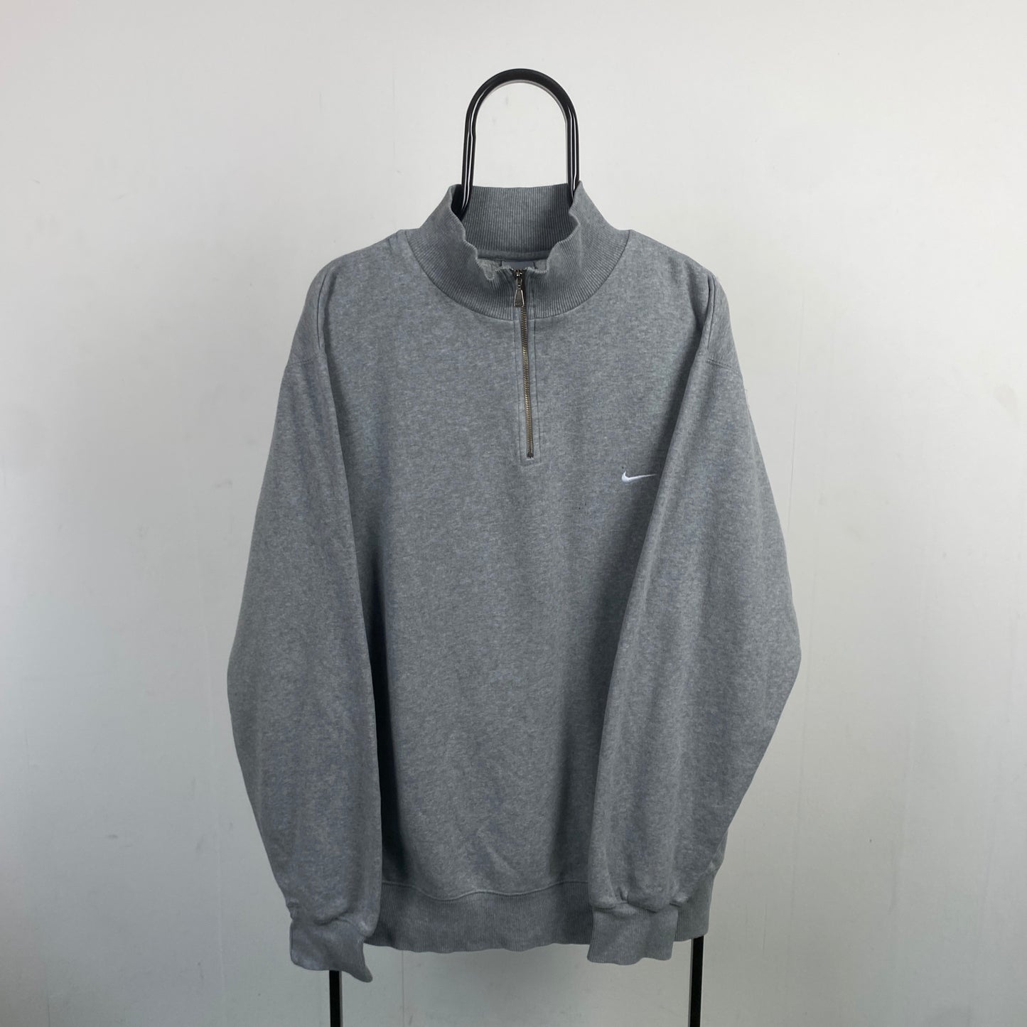 00s Nike 1/4 Zip Sweatshirt Grey XL