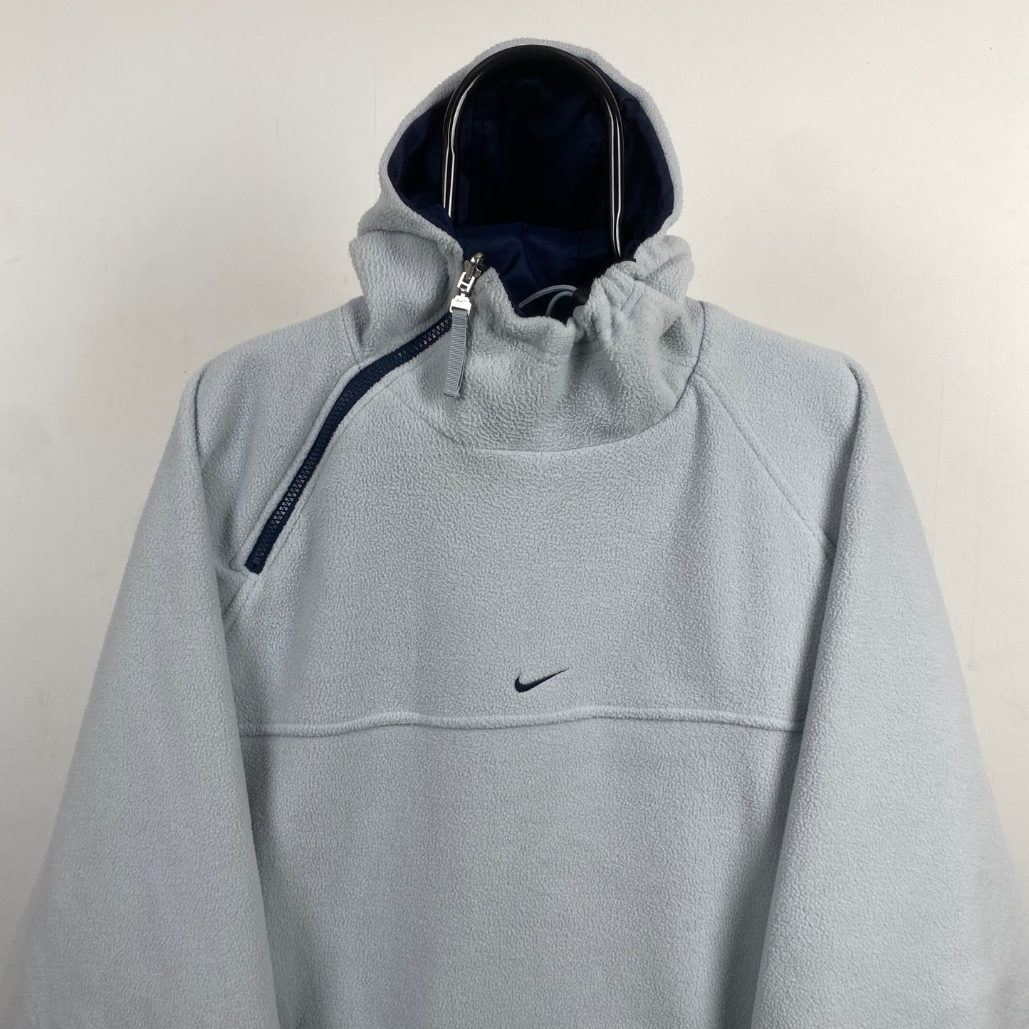 00s Nike Reversible Sidewinder Fleece Coat Jacket Blue Small