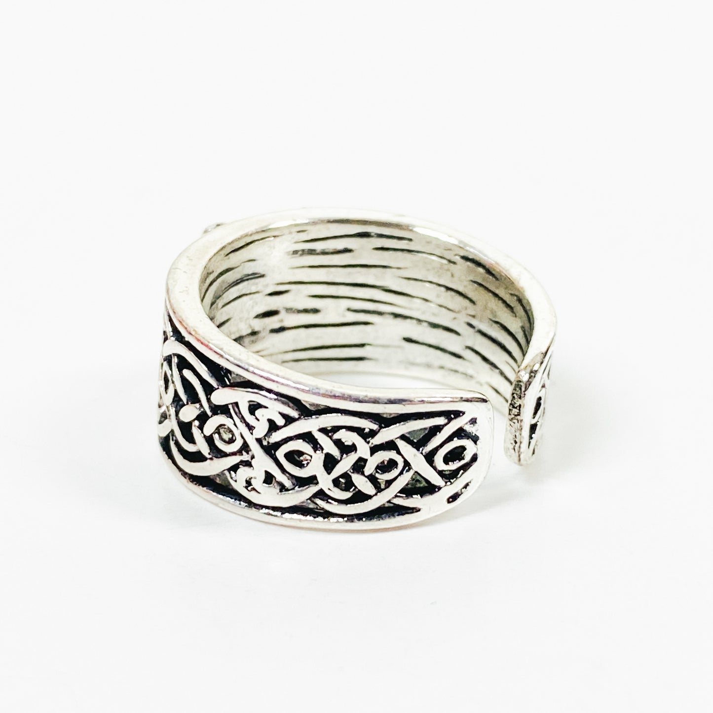 Retro Adjustable Fox Band Ring Silver