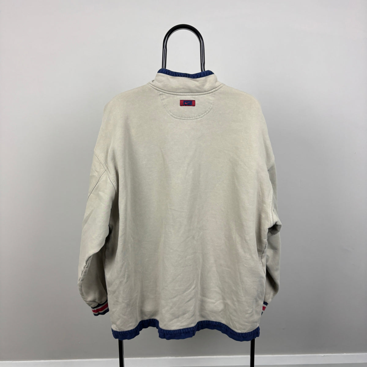 90s Nike 1/4 Zip Sweatshirt Brown XL