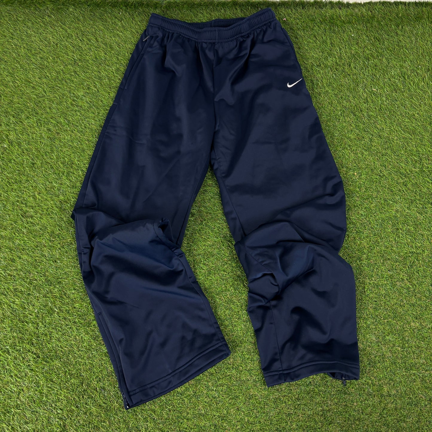 00s Nike Windbreaker Jacket + Joggers Set Blue Small