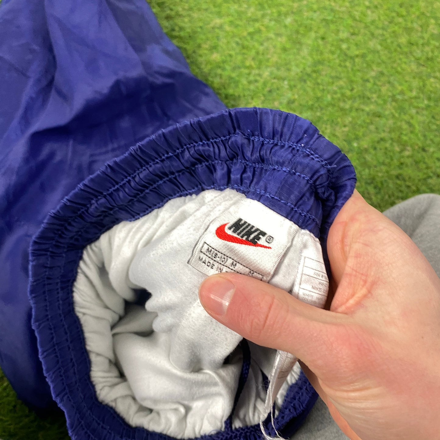90s Nike Windbreaker Joggers Blue Medium