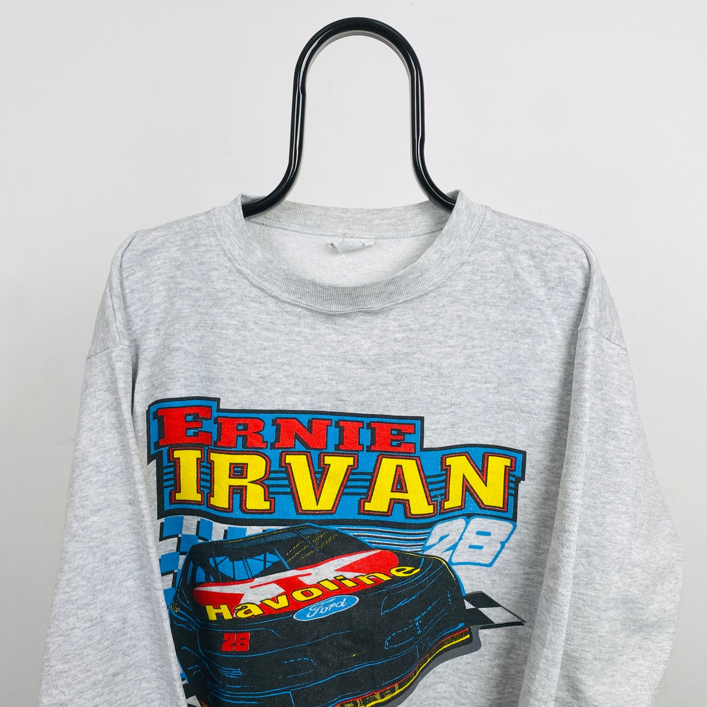 Retro Ernie Irvan Nascar Sweatshirt Grey XL