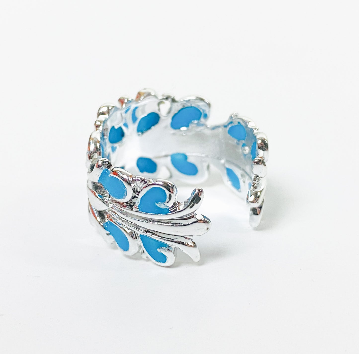 Retro Adjustable Antique Glow In The Dark Ring Silver