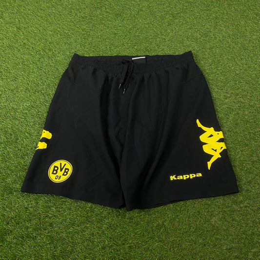 00s Kappa Borussia Dortmund Football Shorts Black Large