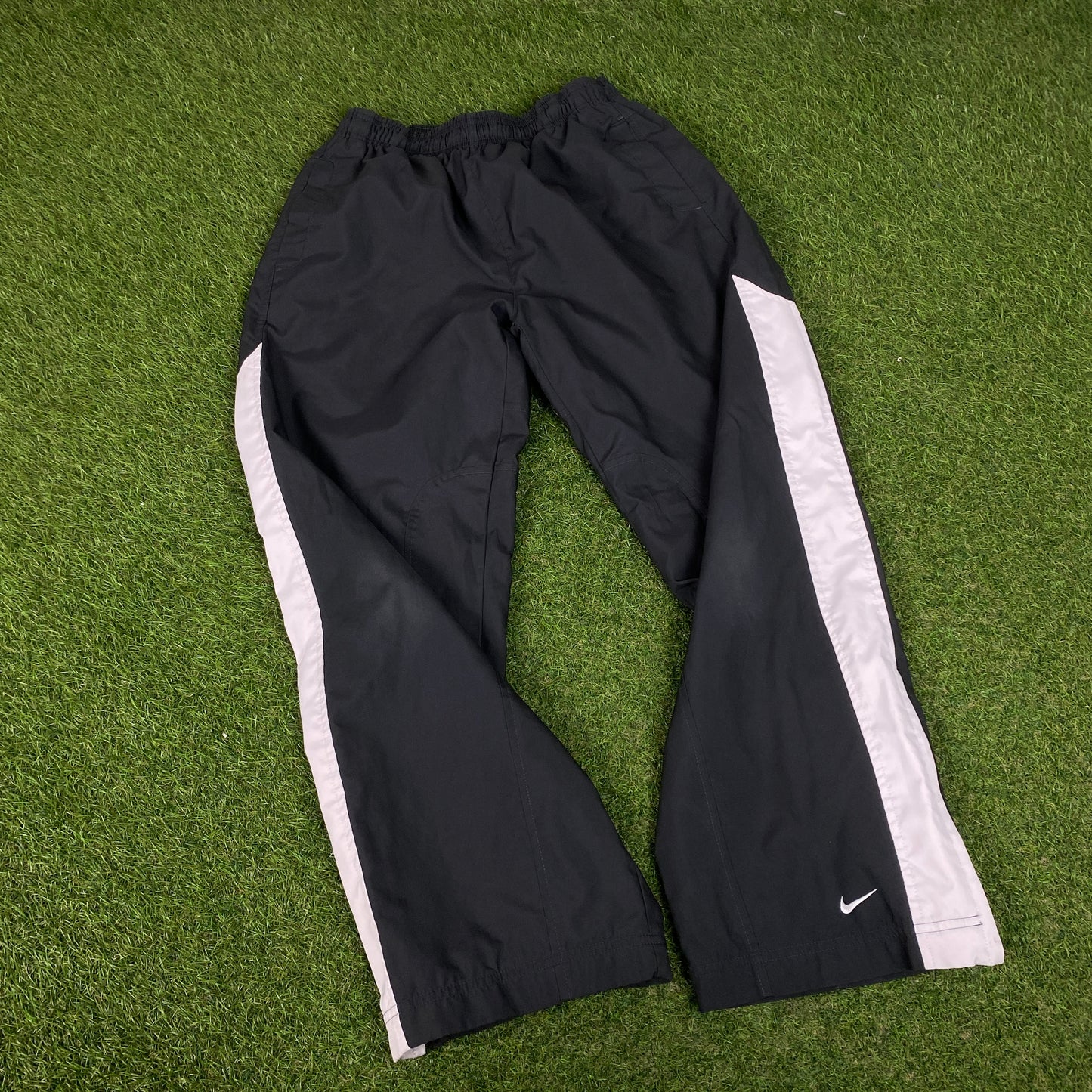 00s Nike Piping Tracksuit Set Windbreaker + Joggers Grey XXL