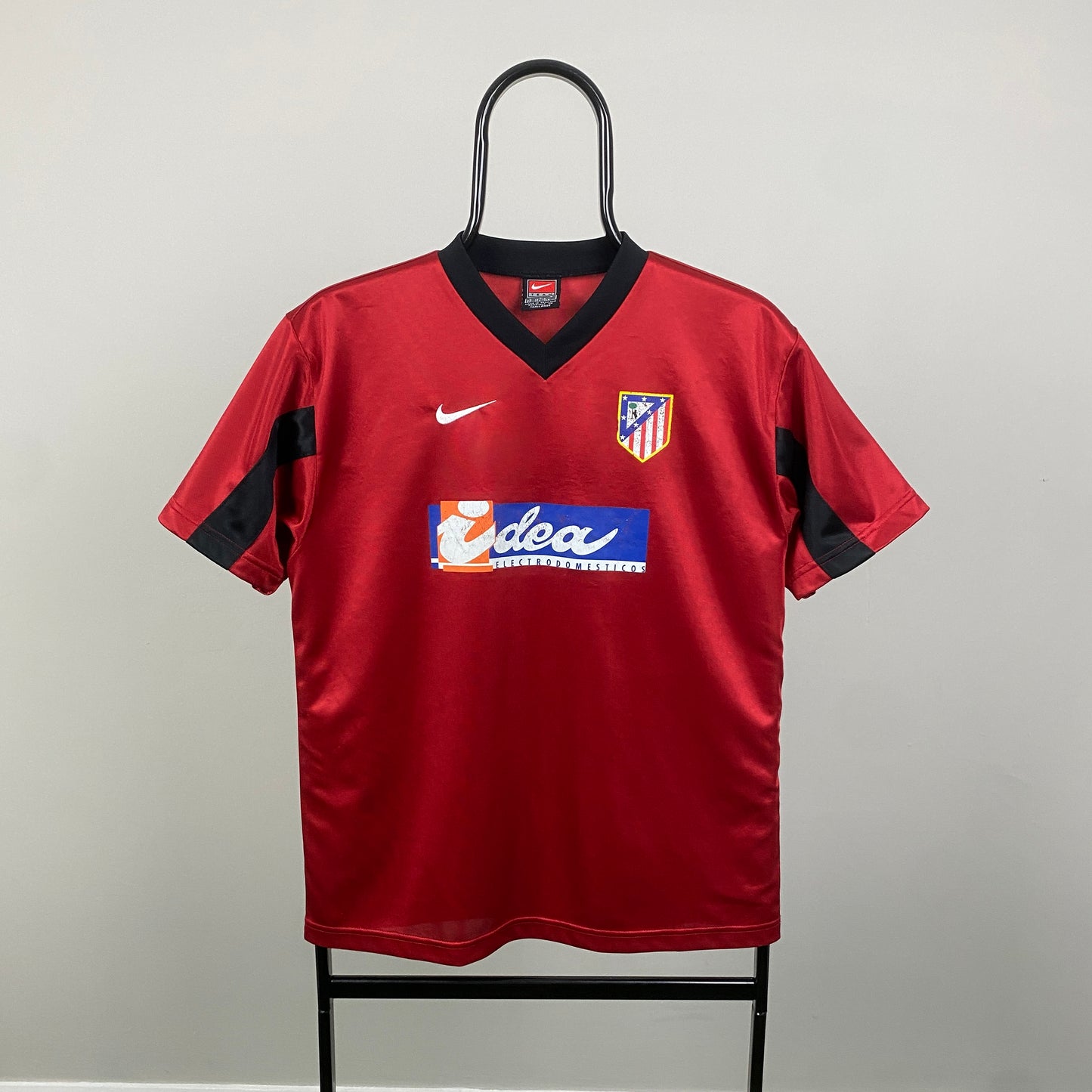 90s Nike Atletico Madrid Football Shirt T-Shirt Red XS