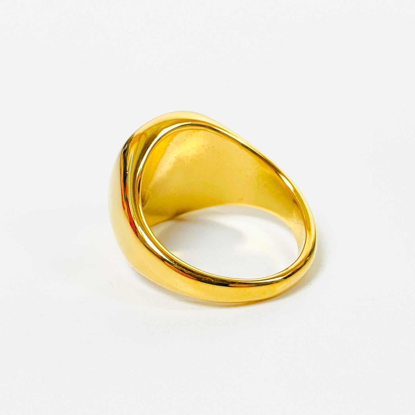 Retro Crown Signet Ring Gold
