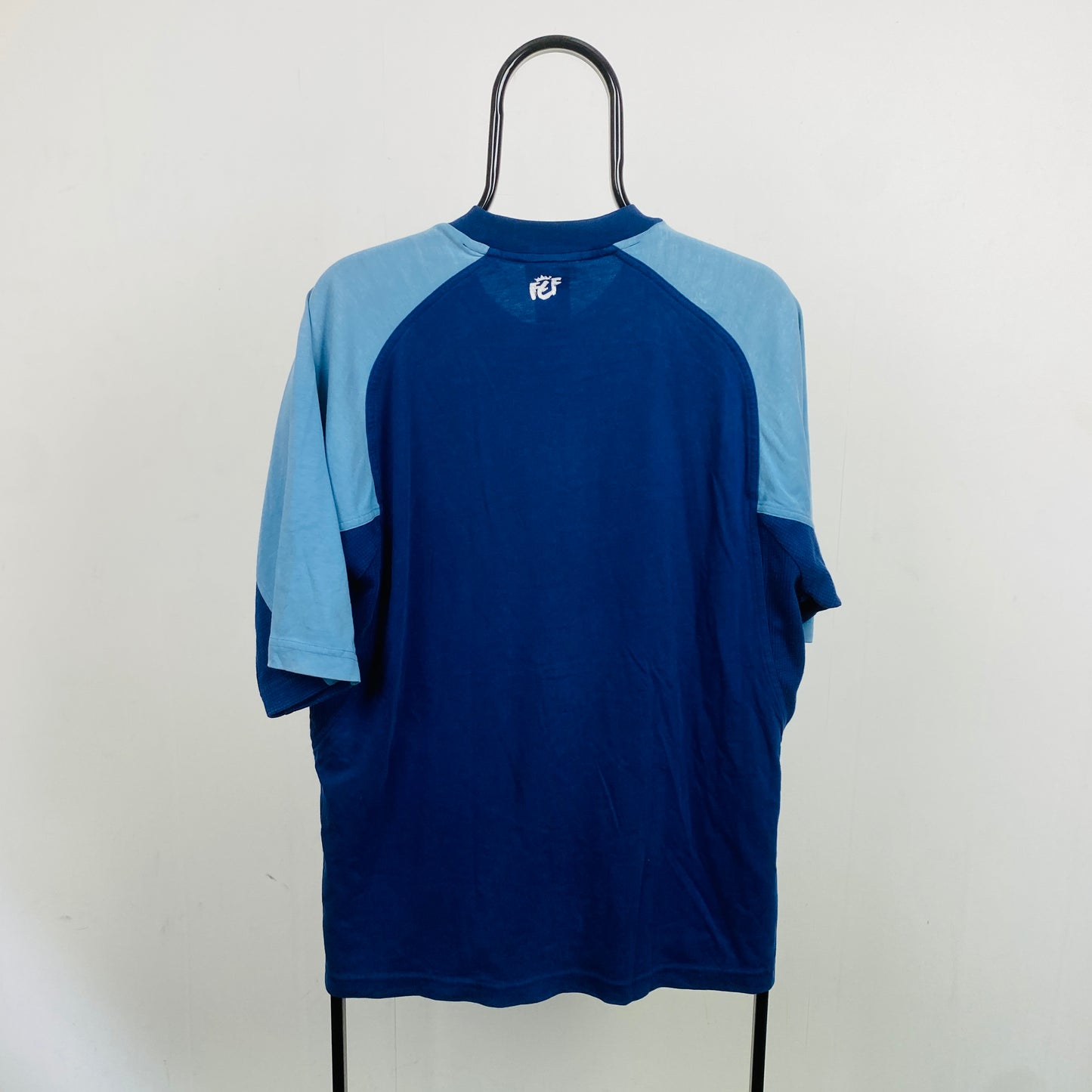 90s Adidas Spain Football Shirt T-Shirt Blue Medium