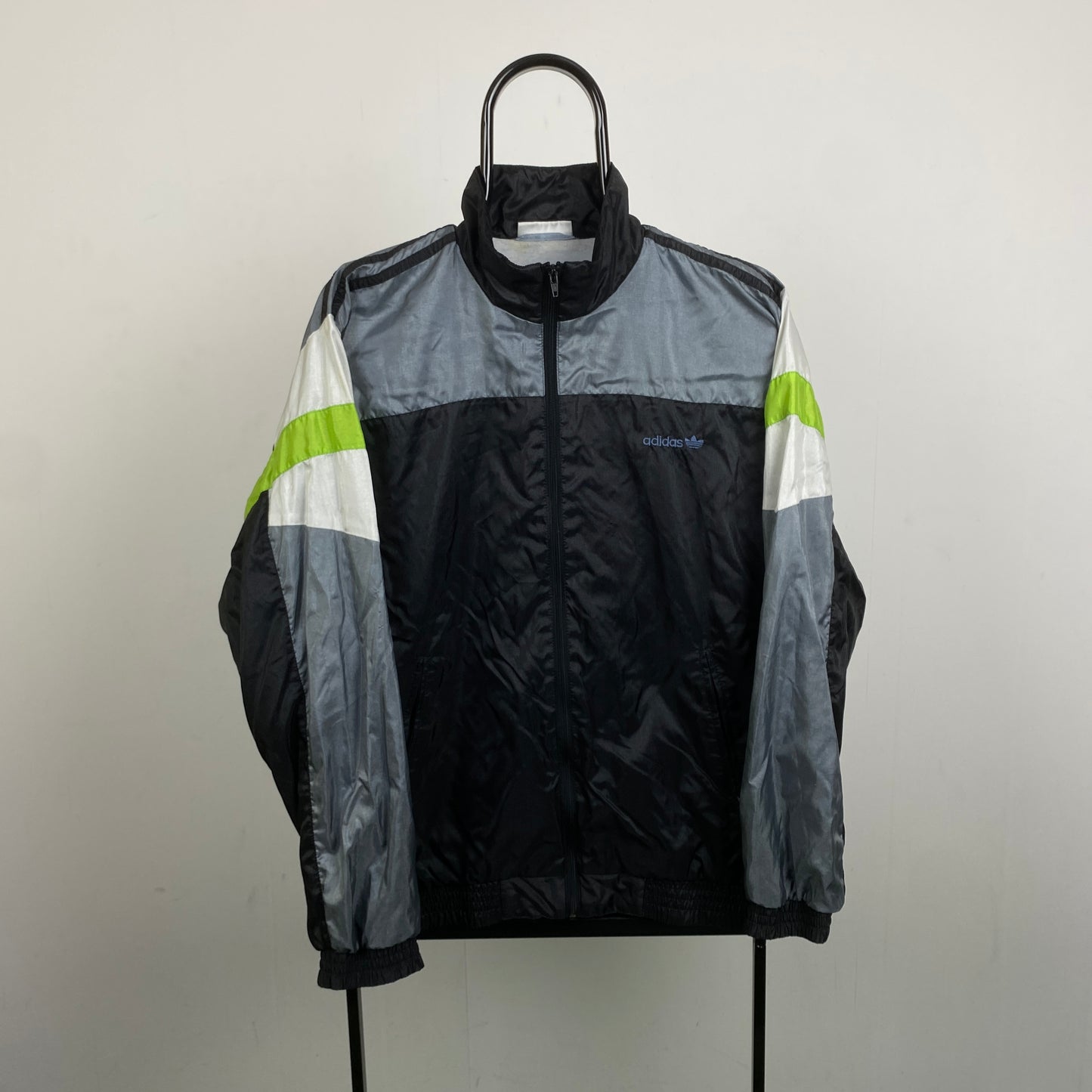 90s Adidas Windbreaker Jacket Black Medium