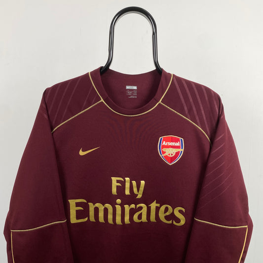 00s Nike Arsenal Highbury Sweatshirt Red Medium