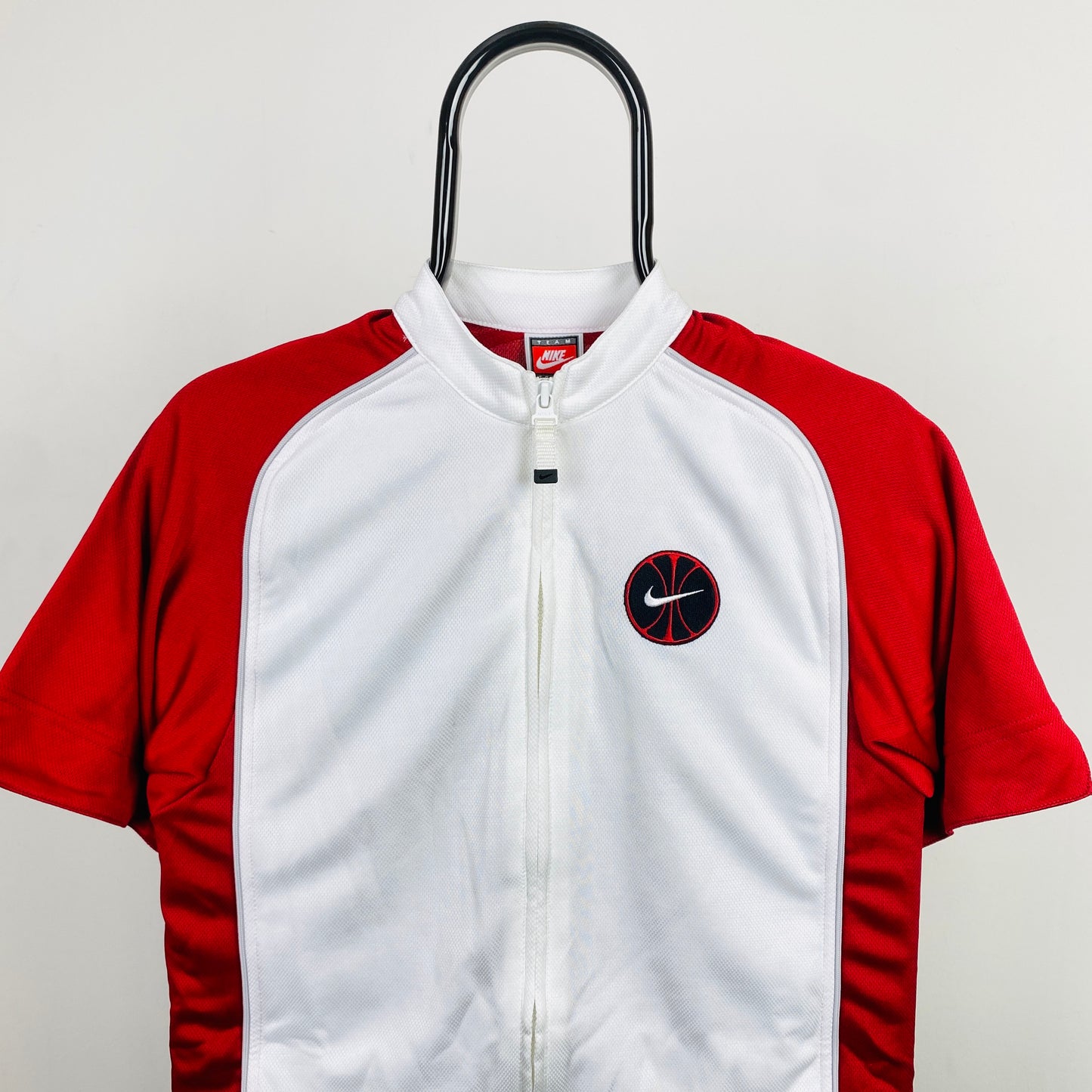 90s Nike Nylon Basketball T-Shirt Red Small