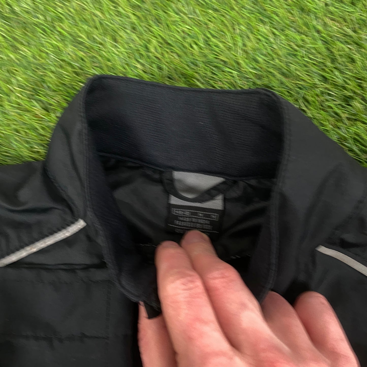 00s Nike Windbreaker Jacket + Joggers Set Black Small