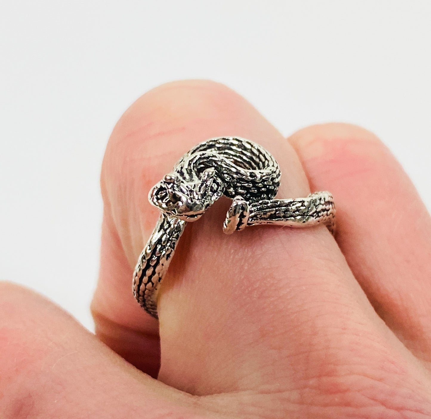 Retro Vintage Cobra Ring Silver
