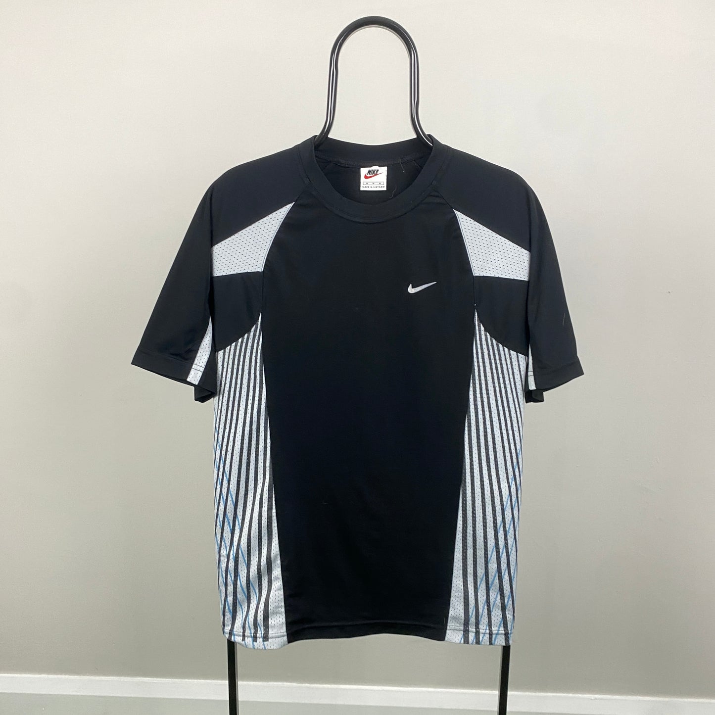 90s Nike Football Shirt T-Shirt Black Medium