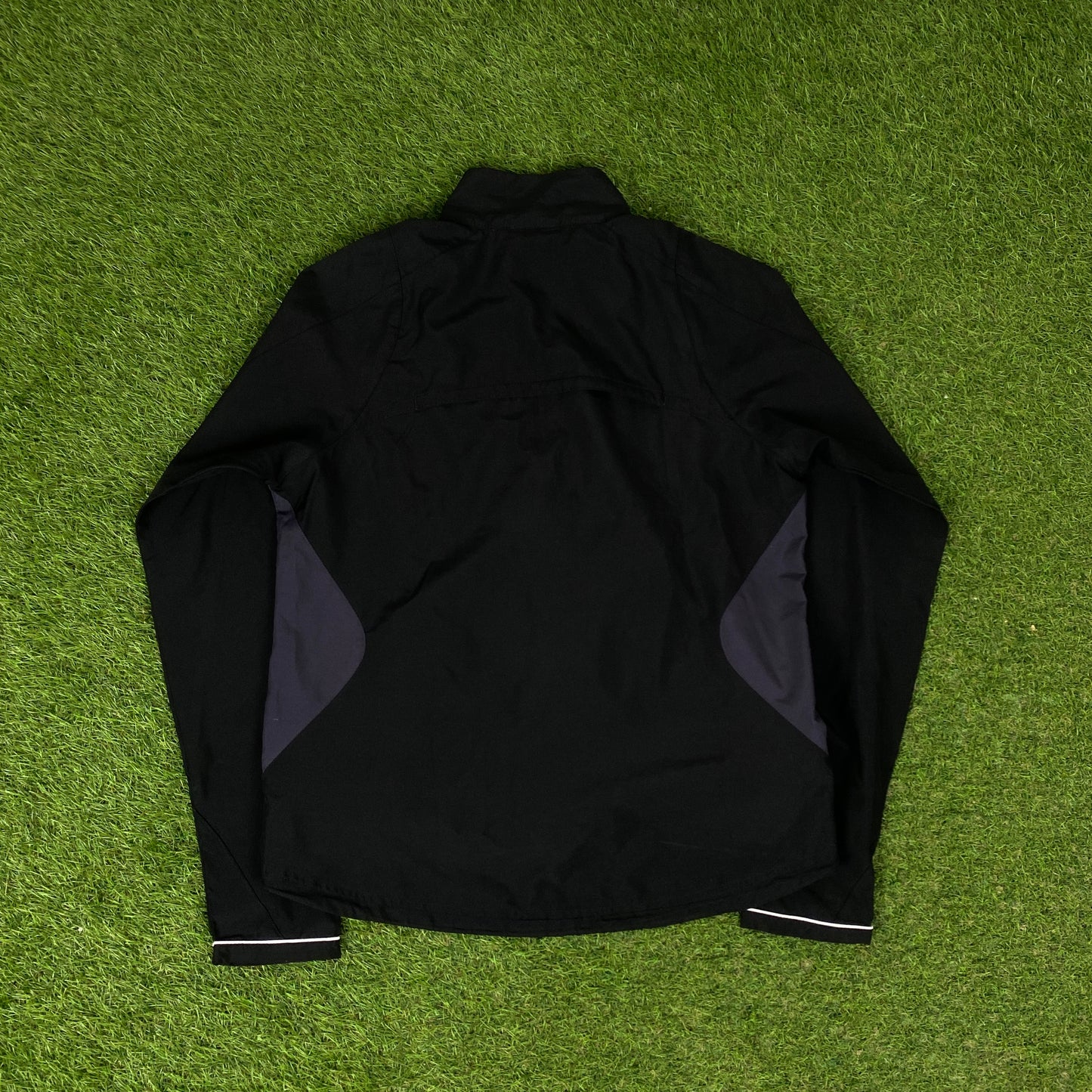 00s Nike Windbreaker Jacket + Joggers Set Black Small