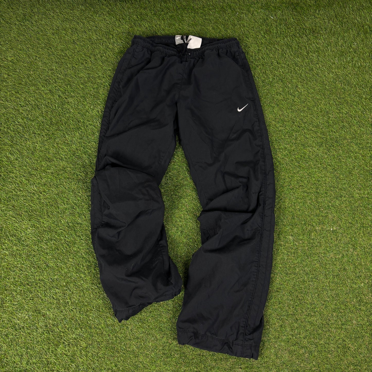 00s Nike Piping Tracksuit Jacket + Joggers Set Black Large