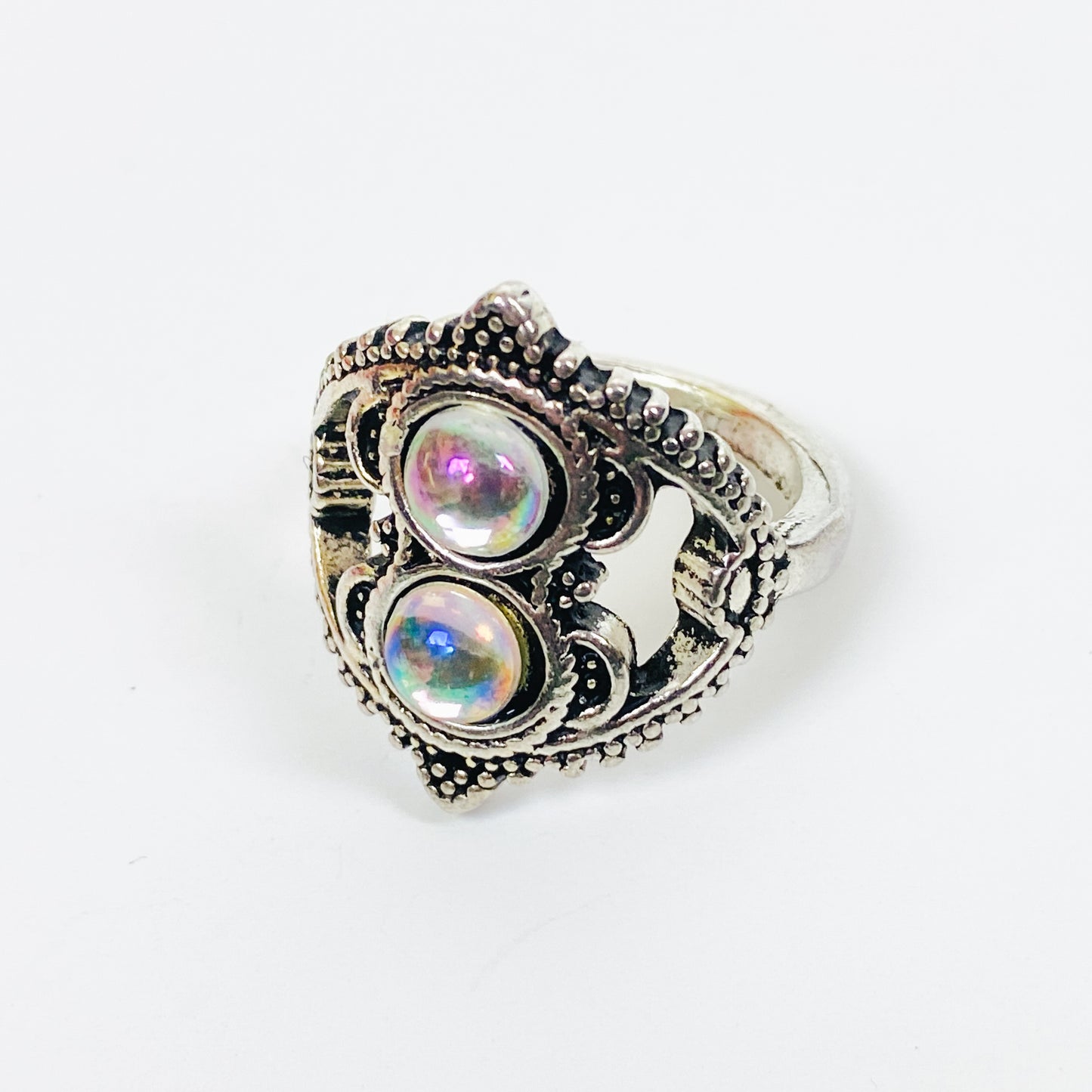 Retro Cluster Ring Silver
