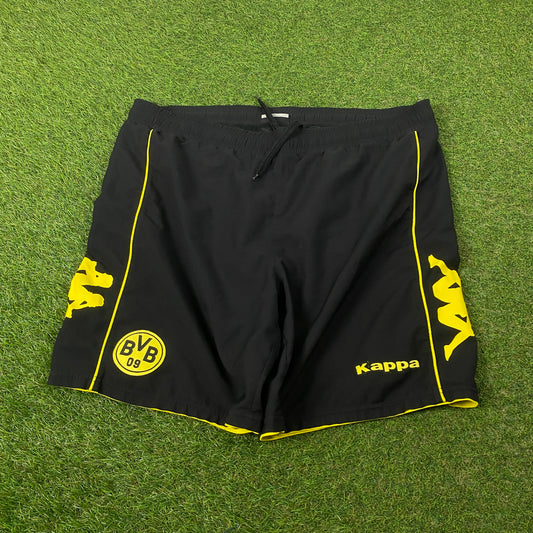 00s Puma Borussia Dortmund Football Shorts Black Large