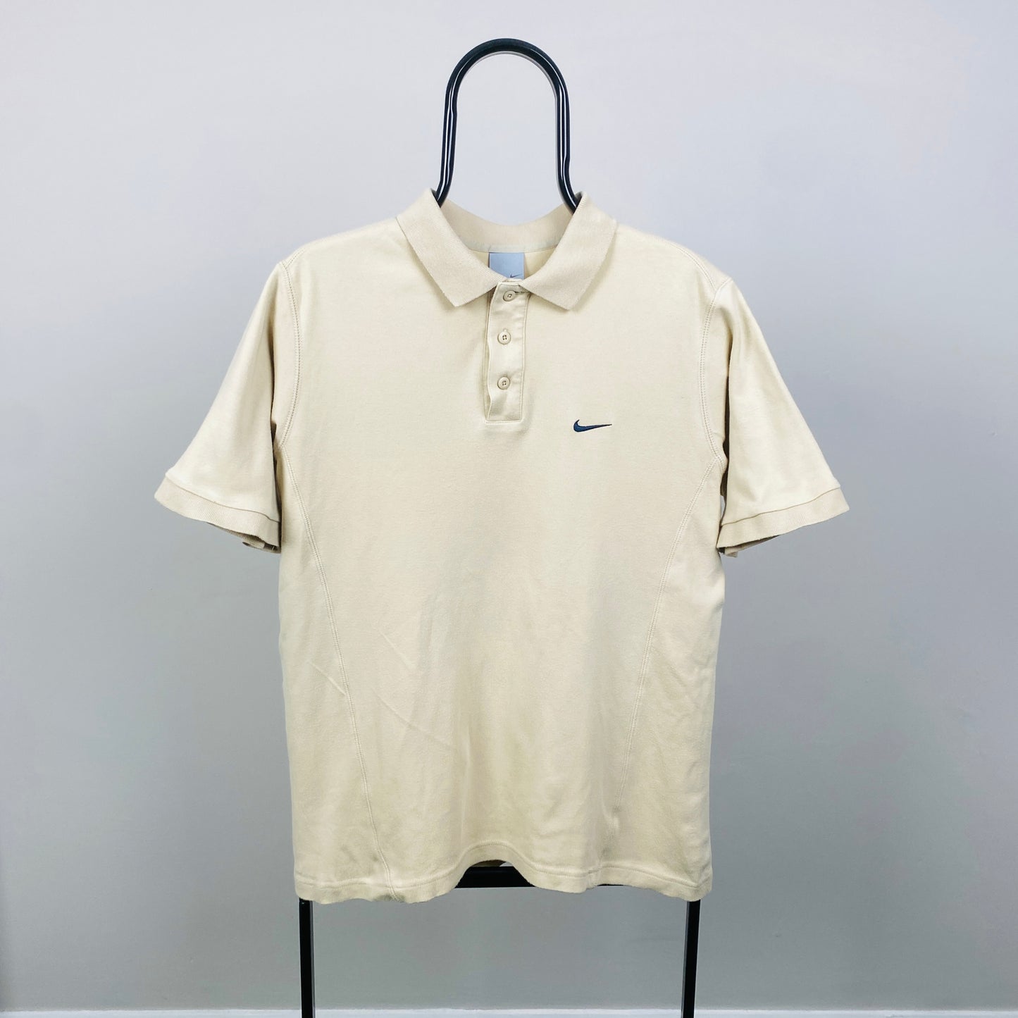 00s Nike Polo Shirt T-Shirt Brown Small