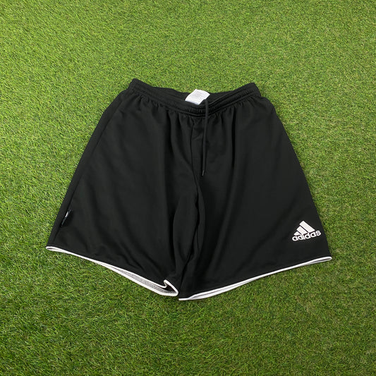 00s Adidas Football Shorts Black Medium