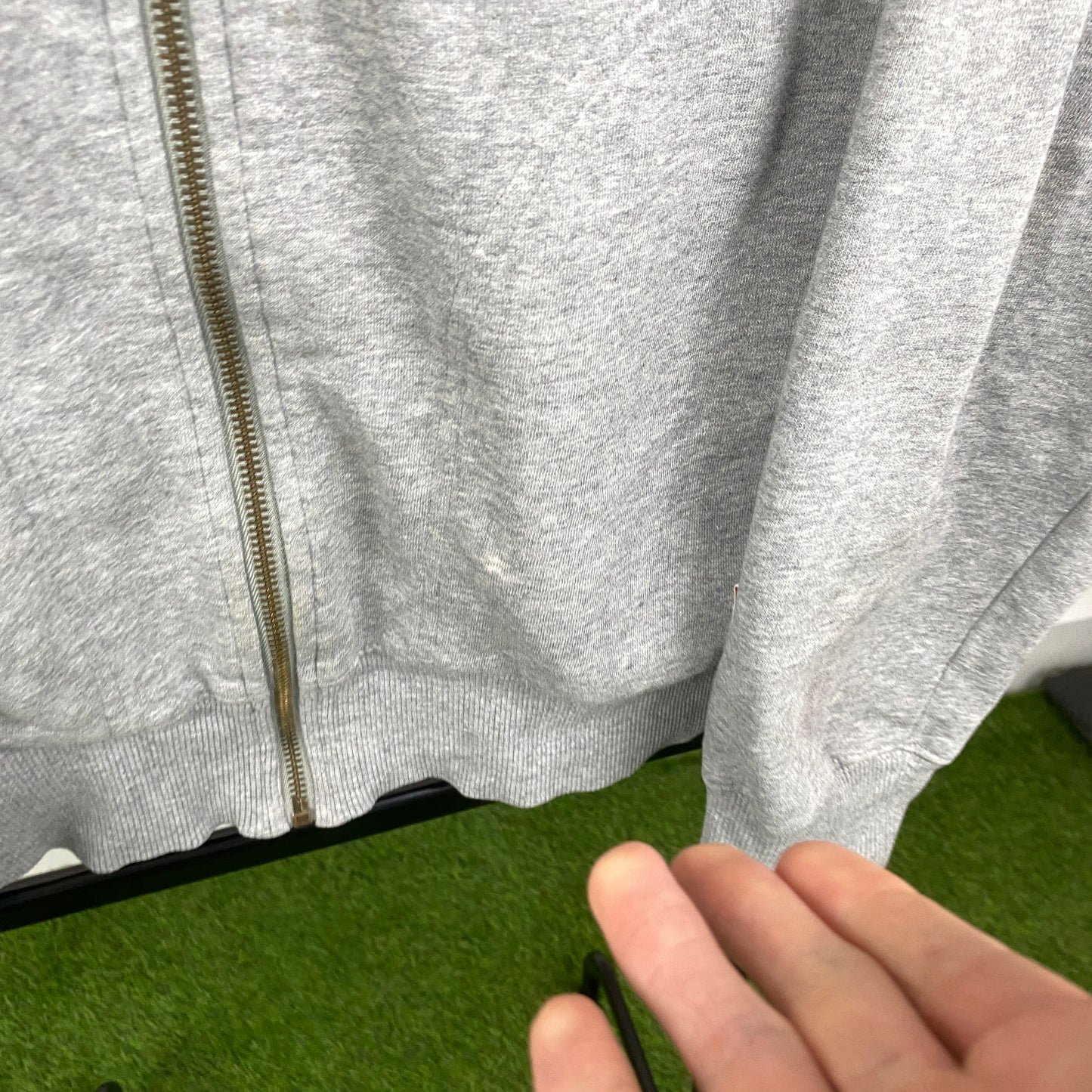 00s Nike Zip Up Hoodie Grey Large