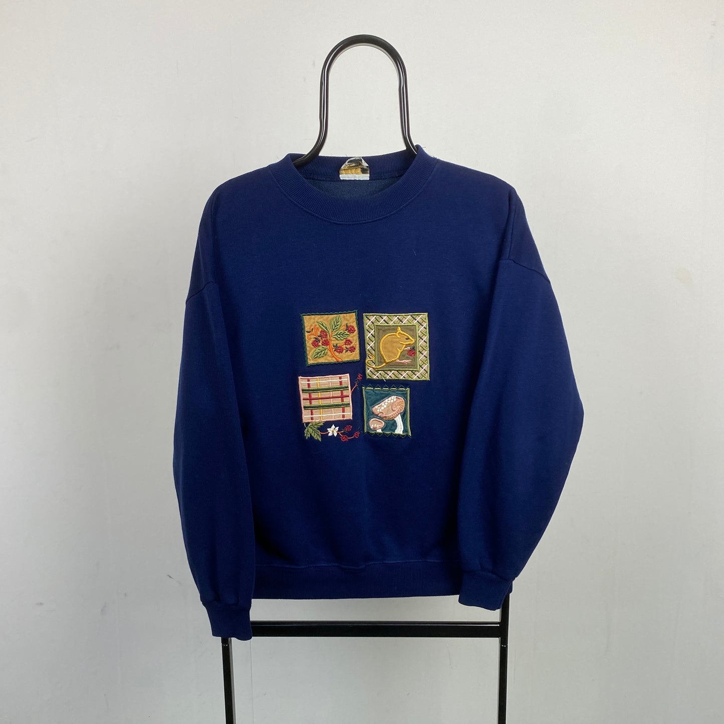 Retro Mouse Sweatshirt Blue Small