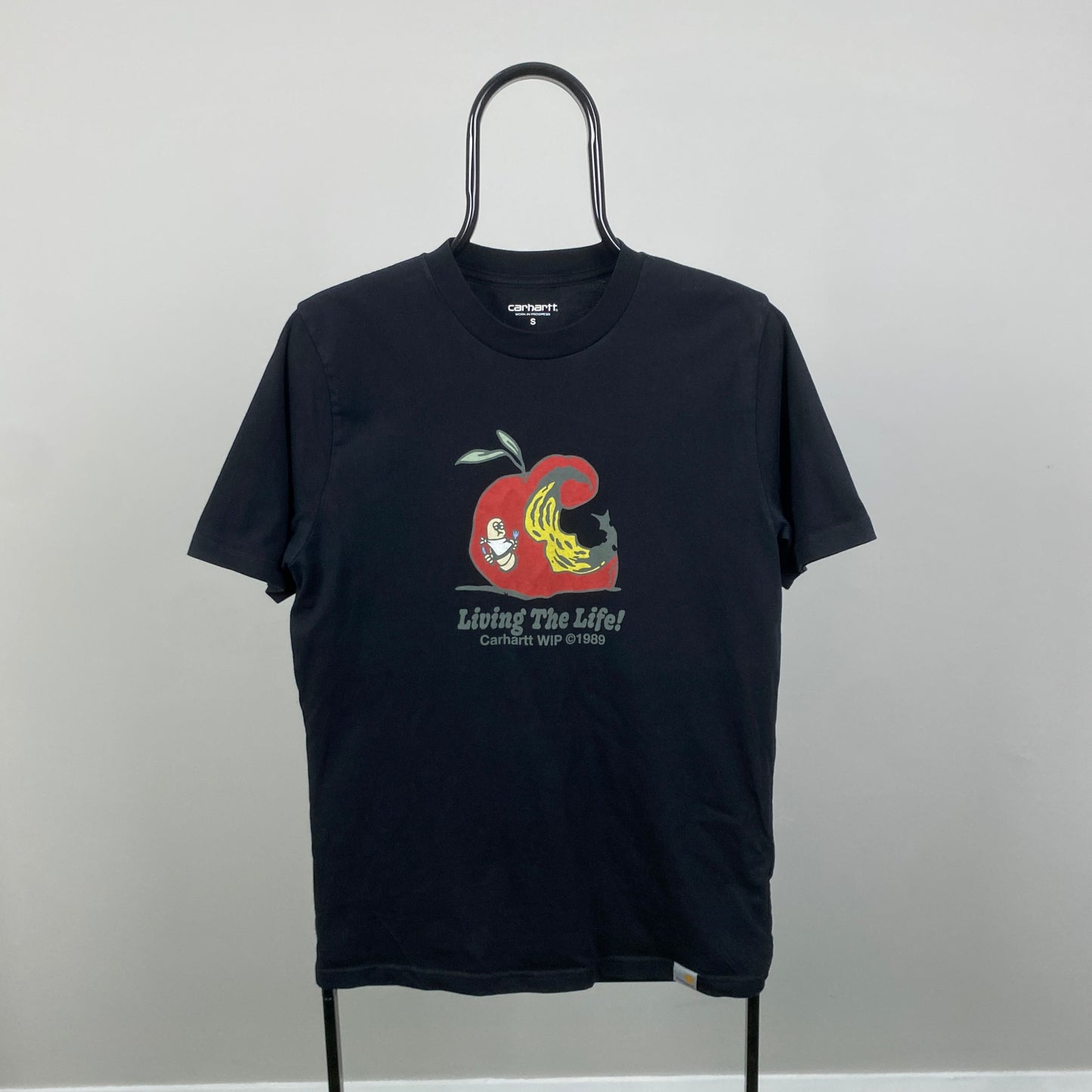 Retro 00s Carhartt T-Shirt Black Small
