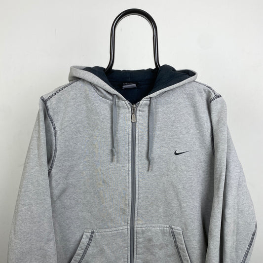 00s Nike Air Max Contrast Stitch Hoodie Grey Small