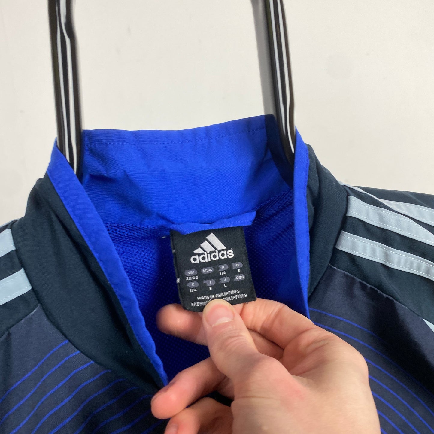 00s Adidas Windbreaker Jacket Blue Large