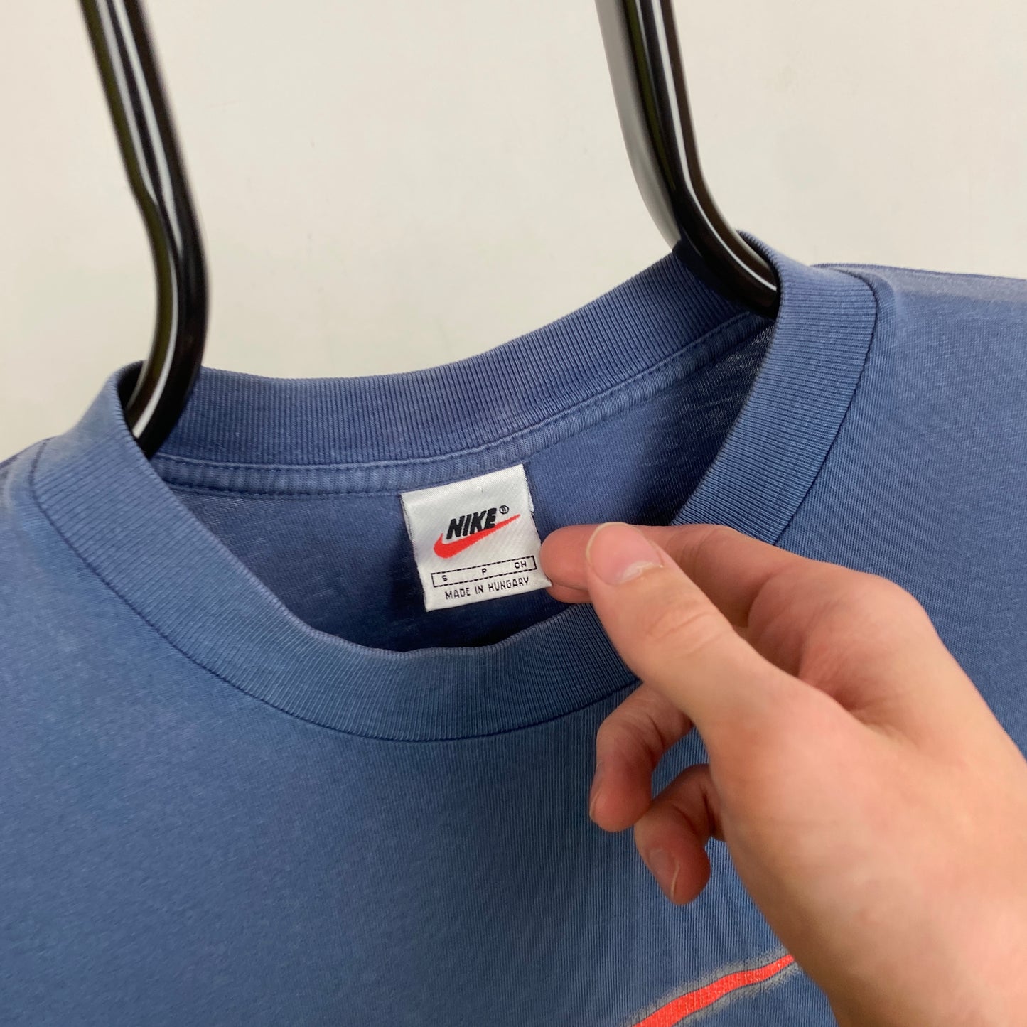 90s Nike Swirl T-Shirt Blue Small
