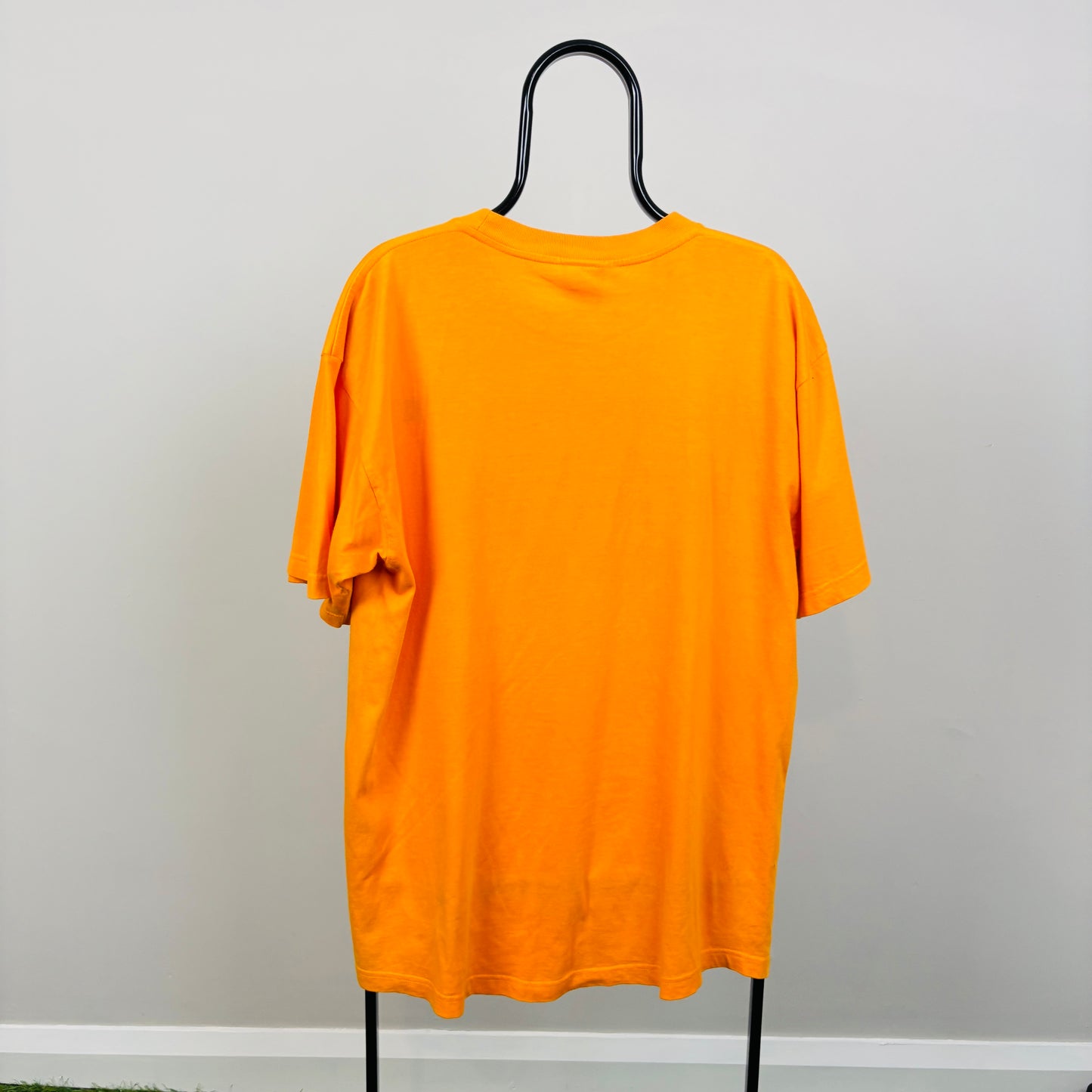 90s Nike Metallic Logo T-Shirt Orange Large
