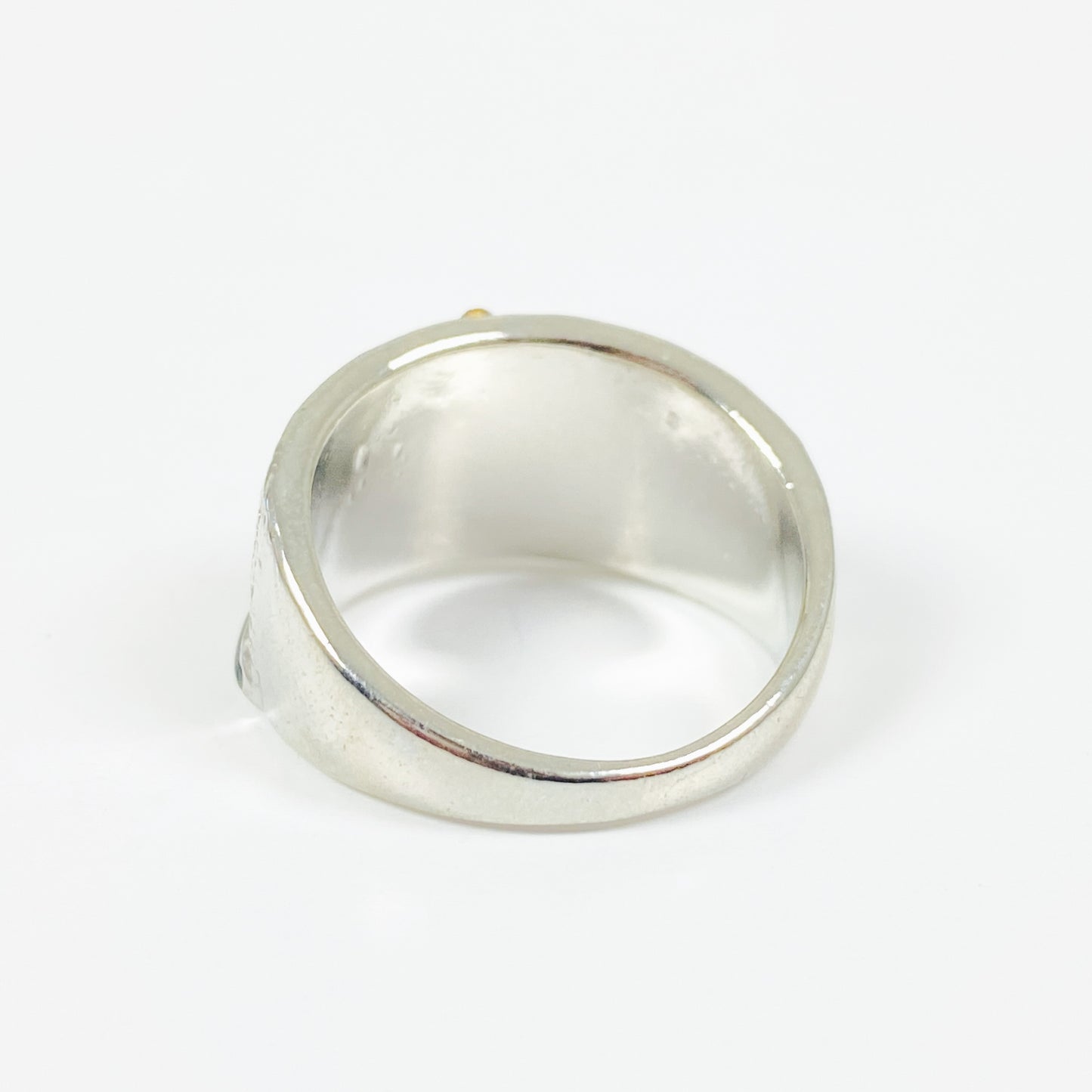 Retro Gemstone Tree Ring Silver