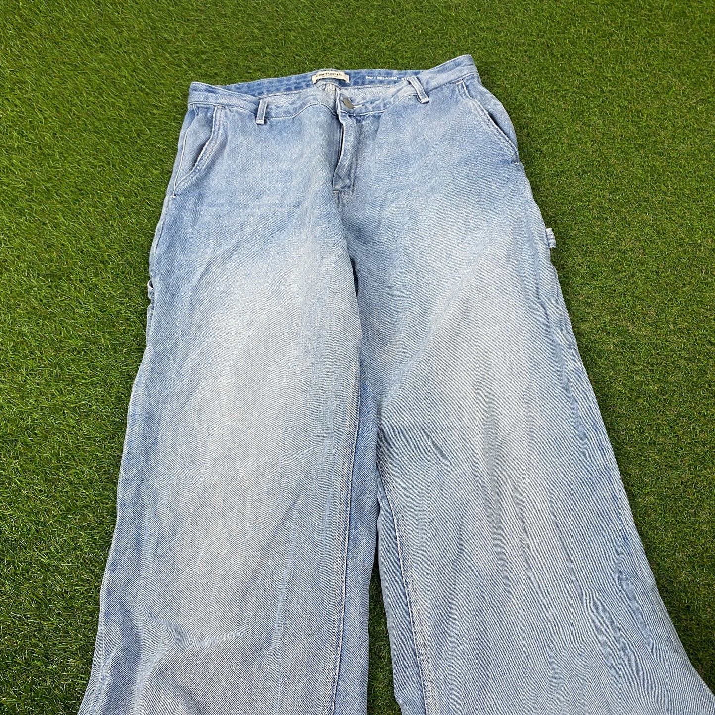 00s Carhartt Pierce Denim Jeans Joggers Blue Small 30 Waist