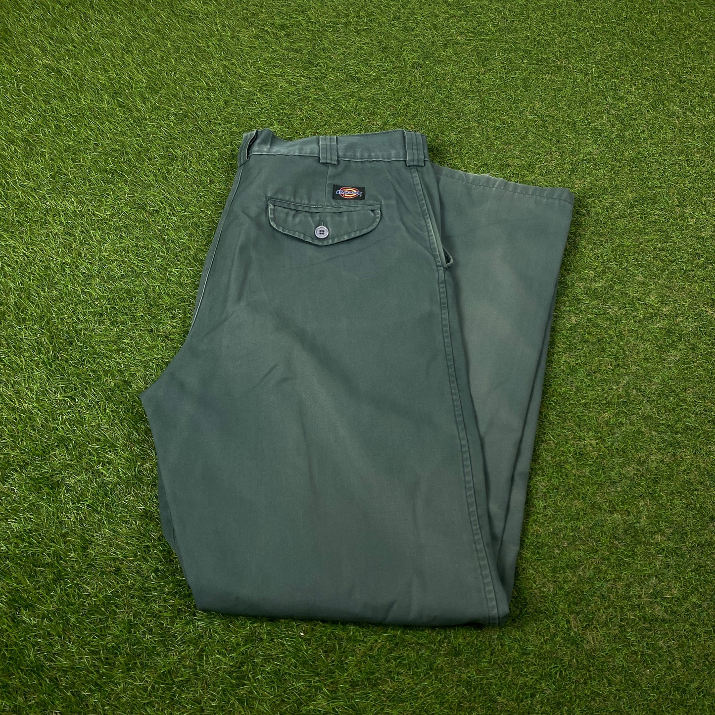 00s Dickies Reaper Carpenter Trousers Joggers Green Large 36x32