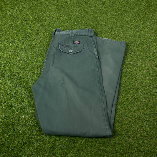 00s Dickies Reaper Carpenter Trousers Joggers Green Large 36x32