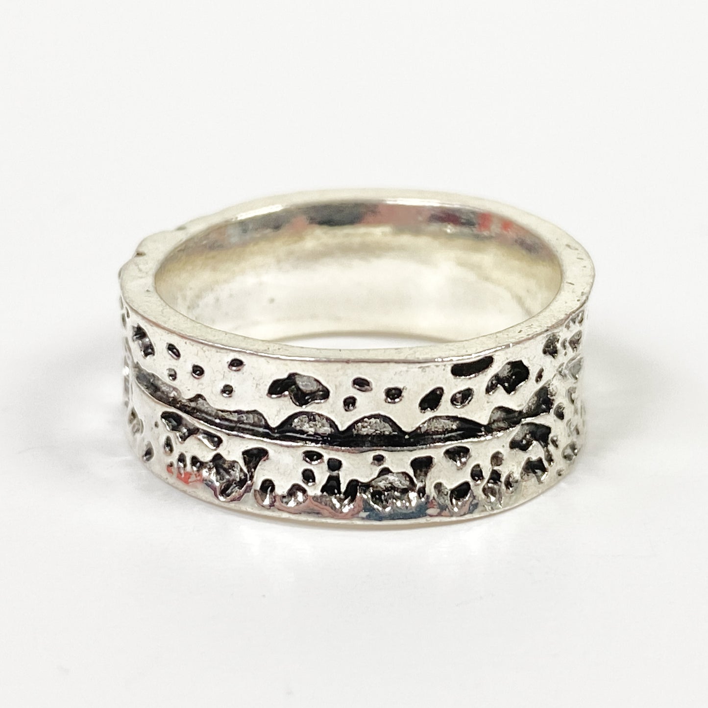 Retro Vintage Lion Stack Ring Silver