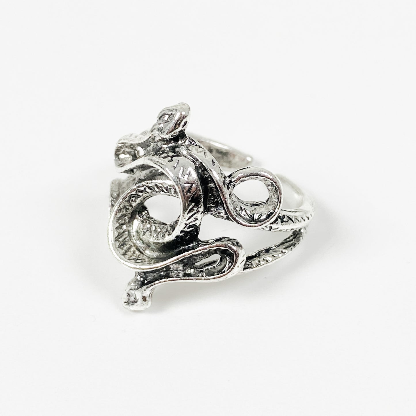 Snake Ring Silver Adjustable
